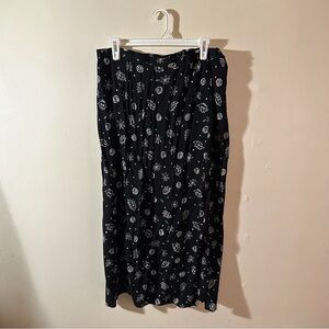 Pendleton Black and White Floral Maxi Skirt